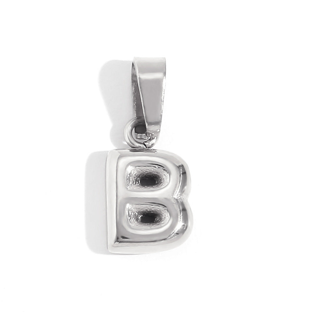Wholesale Stainless Steel Gold Mini Bubble Letter Pendant